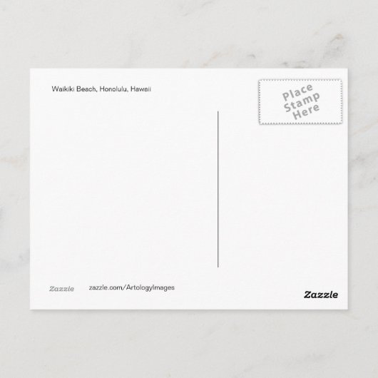 Waikiki Postcard Postkarte (Rückseite)