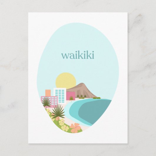 Waikiki Postcard Postkarte (Vorderseite)