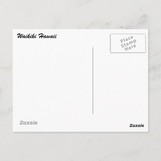 Waikiki Postkarte (Rückseite)