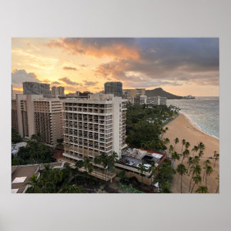Waikiki-Sonnenaufgang Poster