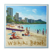 Waikiki Strand-Fliese Fliese (Vorderseite)