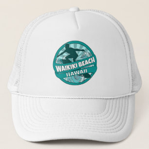 Waikiki Strand-Hawaii aquamariner Surfer-Logohut Truckerkappe