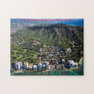 Waikiki-Strand Hawaii Honolulu. Weihnachtsgruß Puzzle