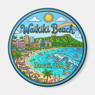 Waikiki-Strand Hawaii Magnet