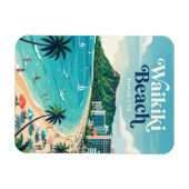 Waikiki-Strand Hawaii Magnet (Horizontal)