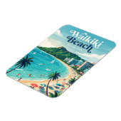 Waikiki-Strand Hawaii Magnet (Linke Seite)
