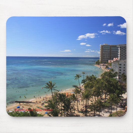 Waikiki Strand Hawaii Mousepad (Vorne)
