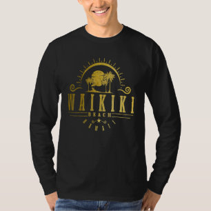 Waikiki-Strand Hawaii Vintage Hawaiian-Surf-Urlaub T-Shirt