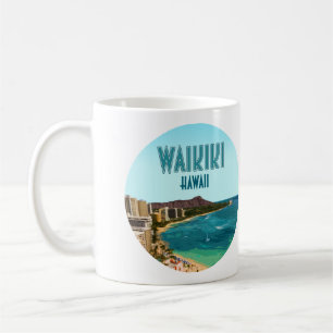Waikiki-Strand Honolulu Oahu Hawaii Vintage Kaffeetasse