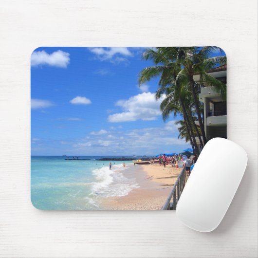 Waikiki Strand, Oahu, Hawaii Mousepad (Mit Mouse)