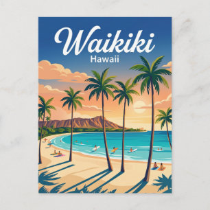 Waikiki-Strand USA Postkarte