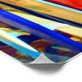 Waikiki Surfboards drucken Poster (Ecke)