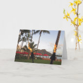 Waikiki Tiki Torches Karte (Gelbe Blume)