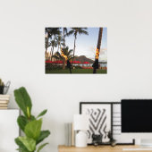 Waikiki Tiki Torches Poster (Heimbüro)