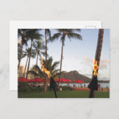 Waikiki Tiki Torches Postkarte (Vorne/Hinten)