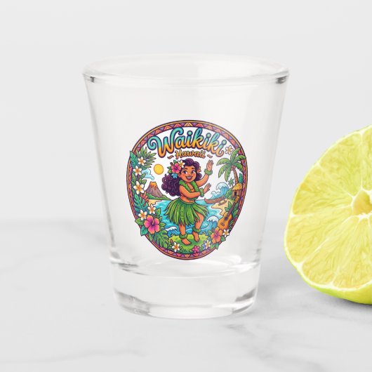 Waikiki USA Schnapsglas (Vorderseite)