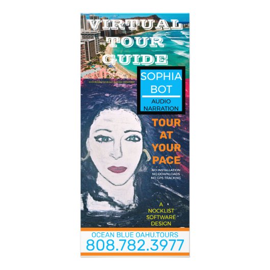WAIKIKI VIRTUAL CITY TOURS WERBEKARTE (Vorne)