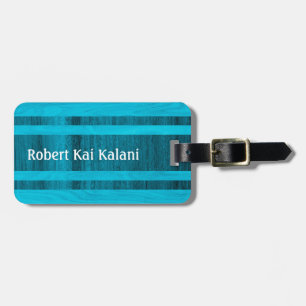 Waikokos Hawaiian Faux-Holz-Surfbrett-Monogramm Gepäckanhänger