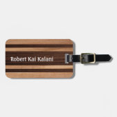 Waikokos hawaiisches Imitat-hölzernes Gepäckanhänger (Vorderseite horizontal)