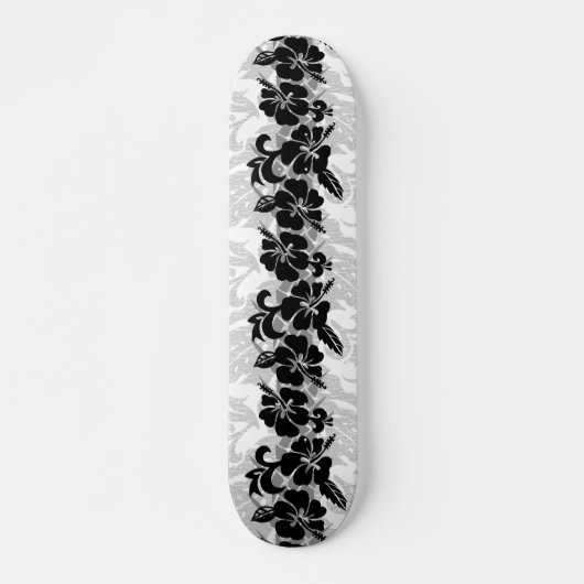 Waikoloa Hawaiian Hibiskus Floral Etched Skateboard (Vorne)