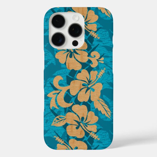 Waikoloa Imitats Wood Hawaiian Hibiskus Floral Case-Mate iPhone Hülle (Rückseite)
