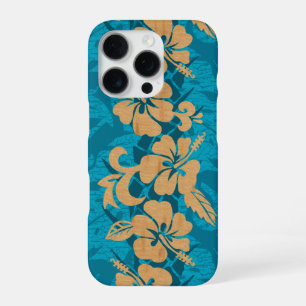 Waikoloa Kunstholz Hawaiianischer Hibiskus Floral iPhone 16 Pro Hülle
