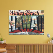 Wailea Beach, Hawaii - Große Briefmarkenszenen Leinwanddruck (Insitu (Wohnzimmer))