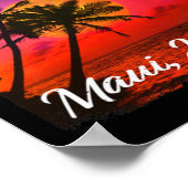 Wailea Beach Maui Hawaii Poster (Ecke)