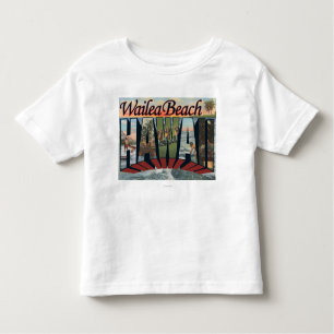 Wailea Strand, Hawaii - große Buchstabe-Szenen Kleinkind T-shirt