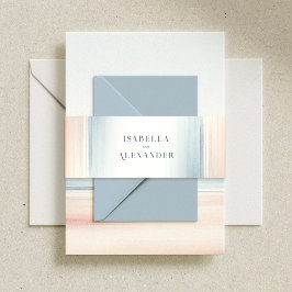 Wailea Watercolor Minimalistisch Eleganter Strand  Einladungsbanderole