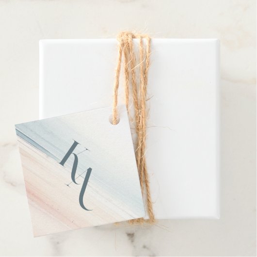 Wailea Wedding Monogram Geschenkanhänger (Beispiel)