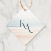 Wailea Wedding Monogram Geschenkanhänger (Vorderseite)