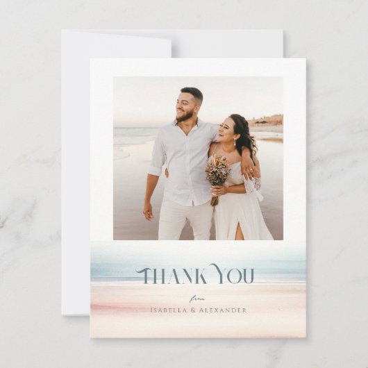 Wailea Wedding Personalisiert Message Dankeskarte (Vorderseite)
