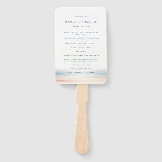 Wailea Wedding Program Fächer (Vorderseite)