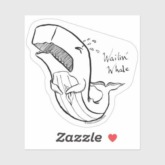 Wailin' Whale Aufkleber (Blatt)