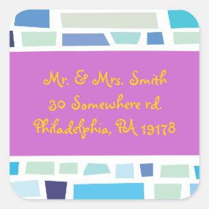 Wailing Wall Israel Bar Bat Mitzvah im Voraus adre Quadratischer Aufkleber