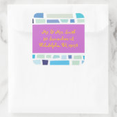 Wailing Wall Israel Bar Bat Mitzvah im Voraus adre Quadratischer Aufkleber (Tasche)