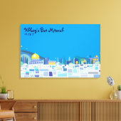 Wailing Wall Israel Bar Bat Mitzvah Sign-In Board Leinwanddruck (Insitu (Wohnzimmer))
