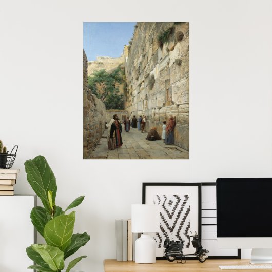 Wailing Wall von Gustav Bauernfeind Canvas Print 2 Poster (Heimbüro)