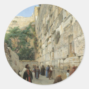 Wailing Wall von Gustav Bauernfeind Runder Aufkleber