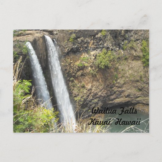 Wailua Falls Kauai, Hawaii Postkarte (Vorderseite)