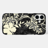 Waimanalo Hawaiian Hibiskus Batik Black Case-Mate iPhone Hülle (Rückseite (Horizontal))
