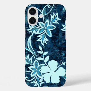 Waimanalo Hawaiianischer Hibiskus Batik iPhone 16 Plus Hülle