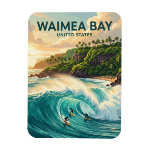 Waimea Bay Hawaii Magnet