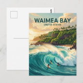 Waimea Bay Hawaii Postkarte (Vorne/Hinten)