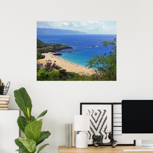 Waimea Bay, Oahu, Hawaii Poster (Heimbüro)