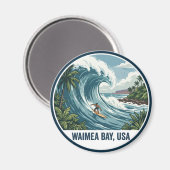 Waimea Bay USA Magnet (Vorderseite/Rückseite)
