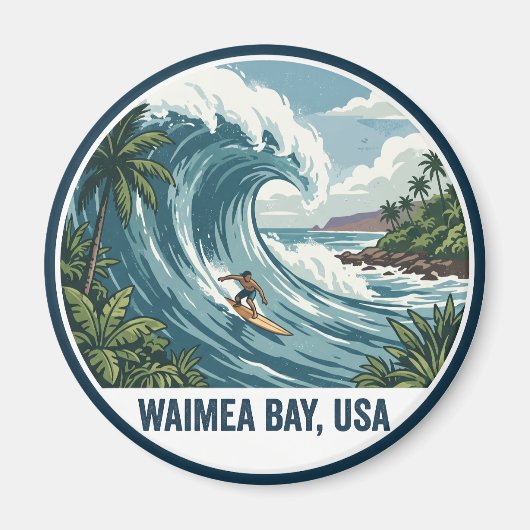 Waimea Bay USA Magnet (Vorne)