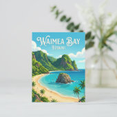 Waimea Bay USA Postkarte (Stehend Vorderseite)