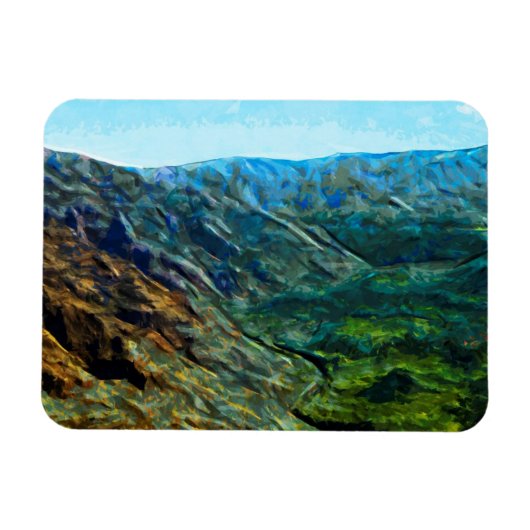 Waimea Canyon 11 Abstrakt Impressionist.jpg Magnet (Horizontal)